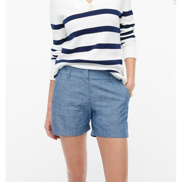 Lands Inn 5 inch Classic Linen/Chambray Shorts Low Rise16 - Picture 1 of 11